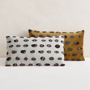 West Elm 12X21 Black fading dots pillow